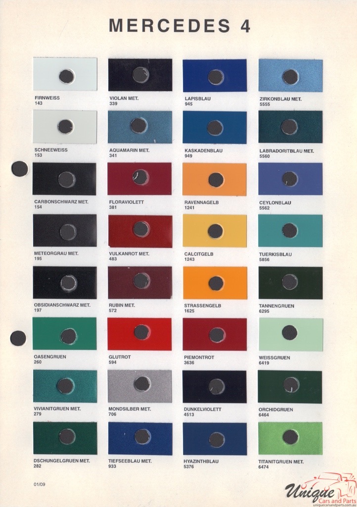1995 - 2000 Mercedes-Benz Paint Charts Octoral 4